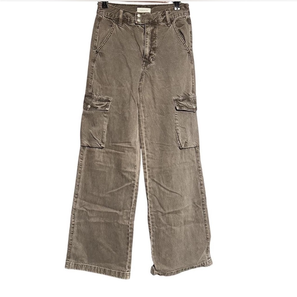 PacSun Brown Mid-rise Cargo Leg Jeans